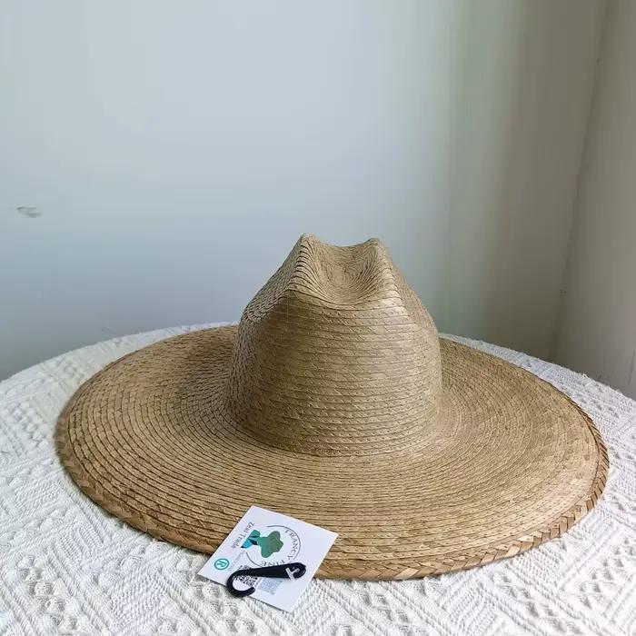 Chapeau de paille en raphia incolore Palma