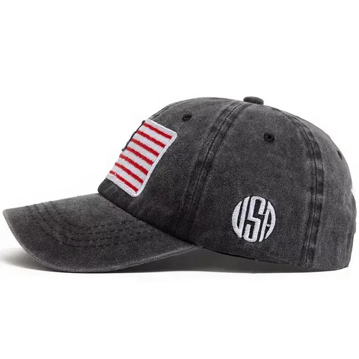 Casquette de baseball brodée drapeau USA pour homme