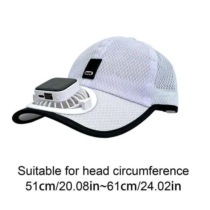 Chapeau avec ventilateur USB rechargeable