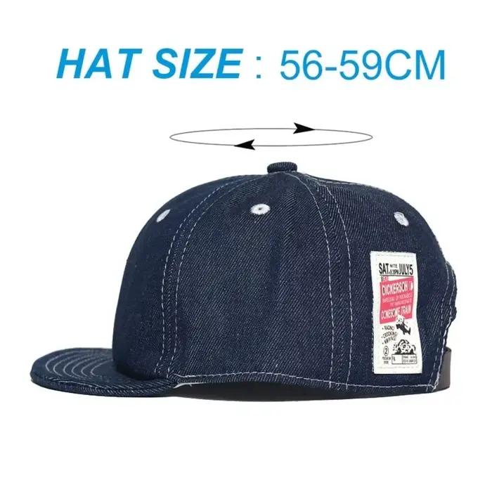 Casquette de baseball en denim vintage à bord court style hip hop camionneur respirante réglable pour homme et femme occasions décontractées printemps été