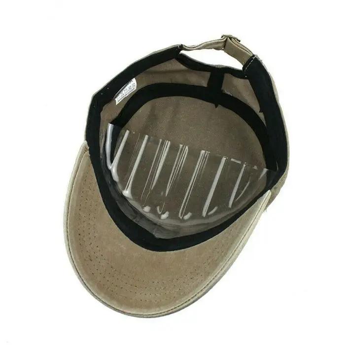 Casquette plate de l'armée en coton pur pour homme