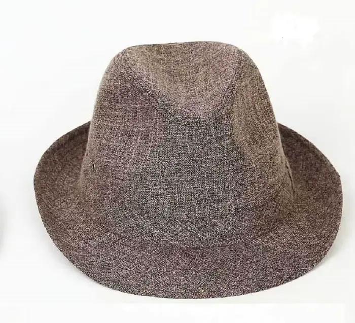 Chapeau fedora homme en lin et polyester pour adultes élégant et durable pour l'extérieur printemps automne