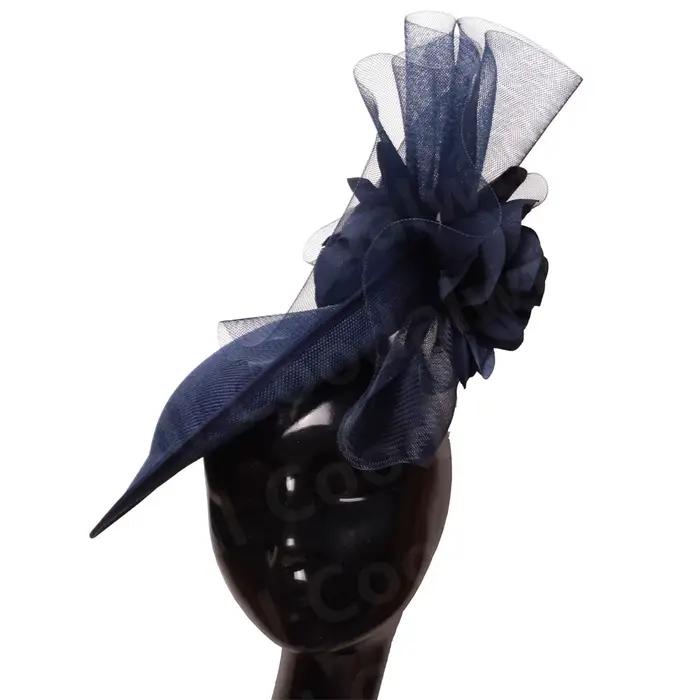 Chapeau fascinateur bleu marine Chic pour femmes
