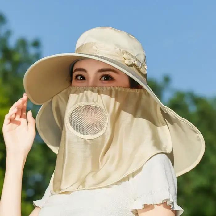 Chapeau de soleil à visière large et légèrement respirant pour femme