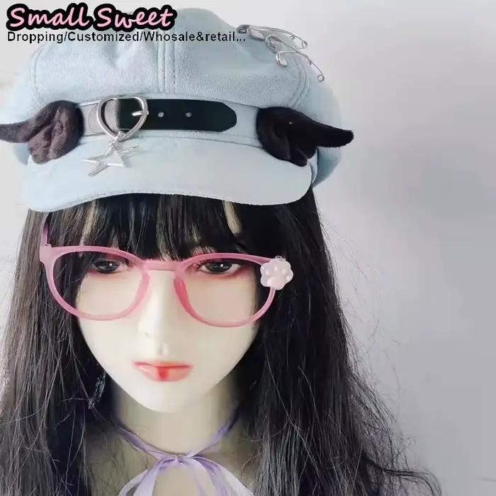 Béret gothique Lolita Y2K pour filles