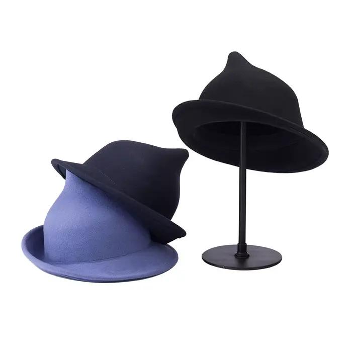 Chapeau de sorcière pointu 100% laine à la mode