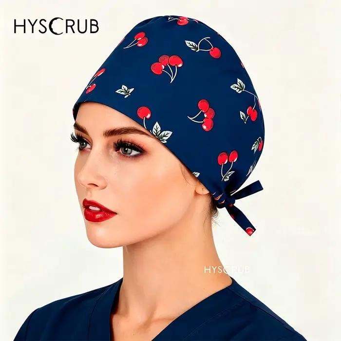 Casquette de travail professionnelle bleu marine à imprimé fruits