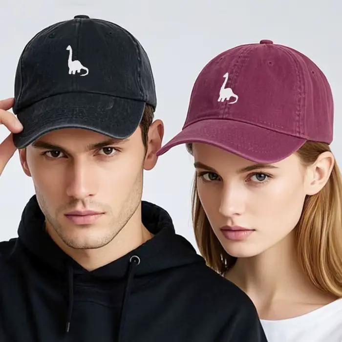 Casquette de baseball brodée dinosaure pour hommes et femmes