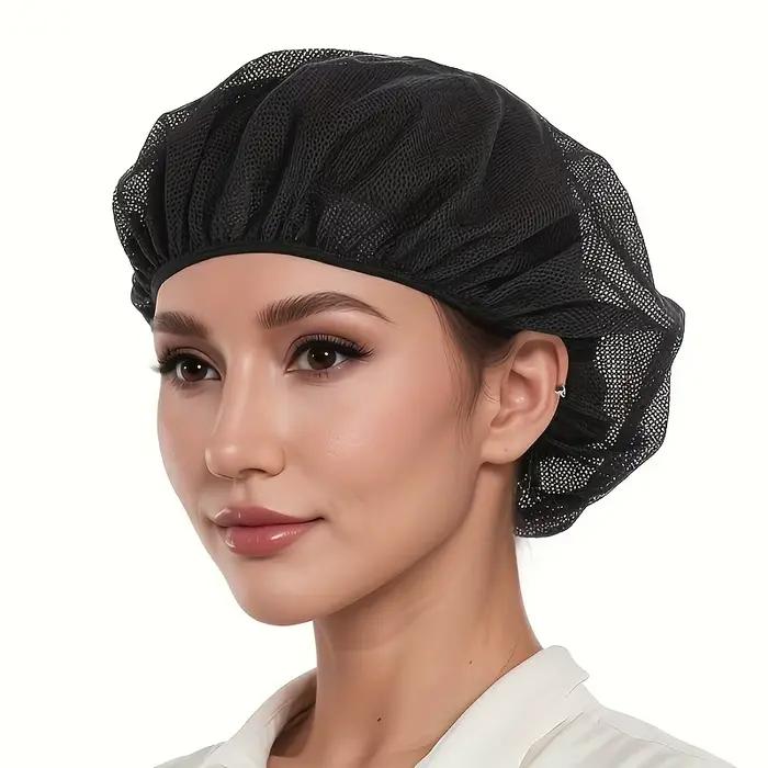 Casquette de Chef Unisexe Élastique Respirante en Maille – Chapeau de Travail pour Cuisinier