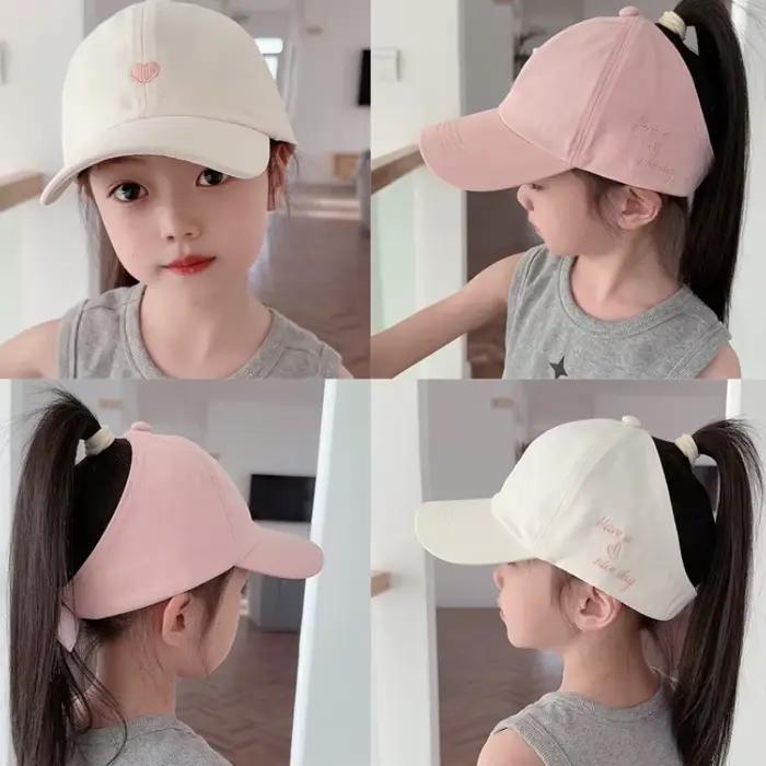 Casquette bébé garçon lettre brodée coton lavé été enfants casquettes de baseball