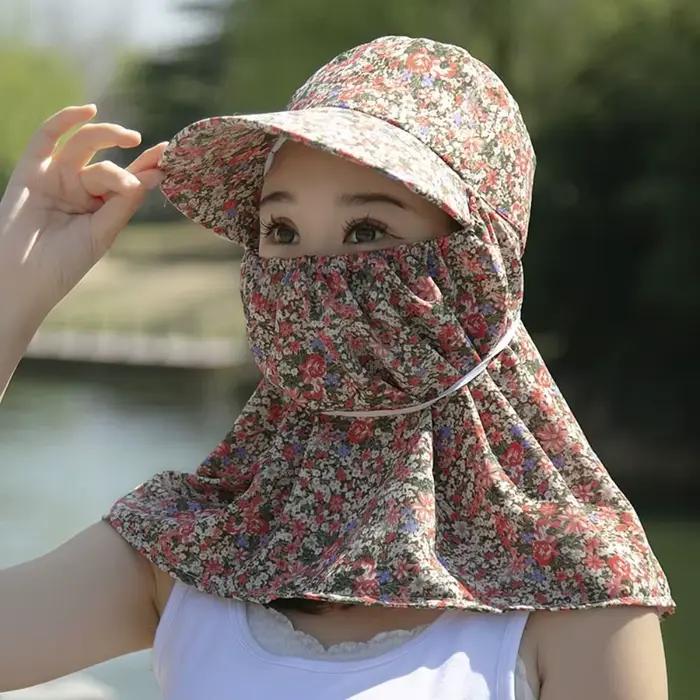 Chapeau de soleil pour femme avec protège-oreilles