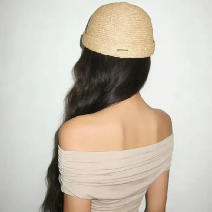 INS Luxe Bérets en paille naturelle pour Hommes et Femmes