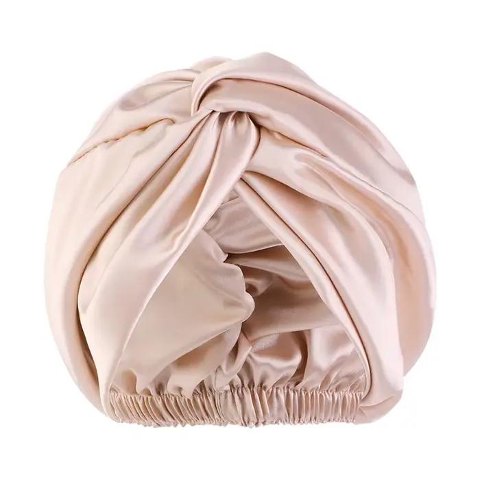 1 bonnet de beauté à nœud torsadé en fausse soie pour femme