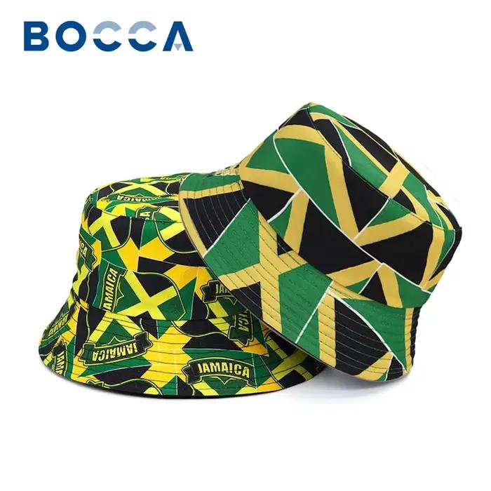 Bocca Jamaïque seau chapeau drapeau Panama pêcheur chapeaux hommes femmes