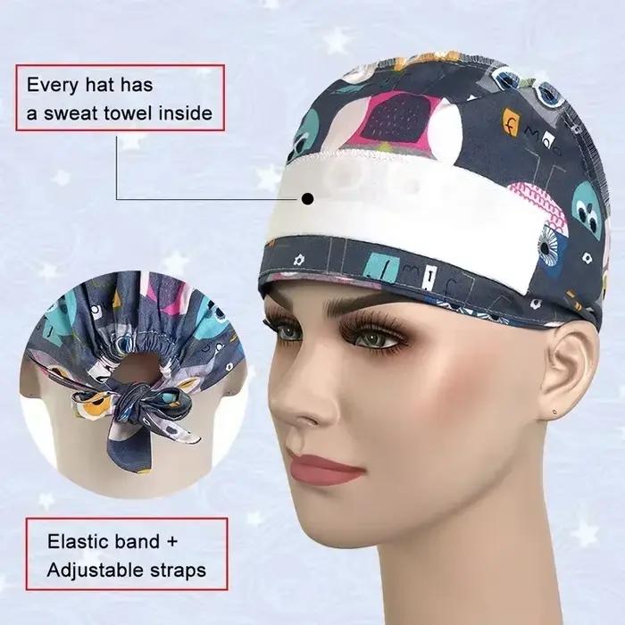 Casquette de travail en coton pour salon de beauté