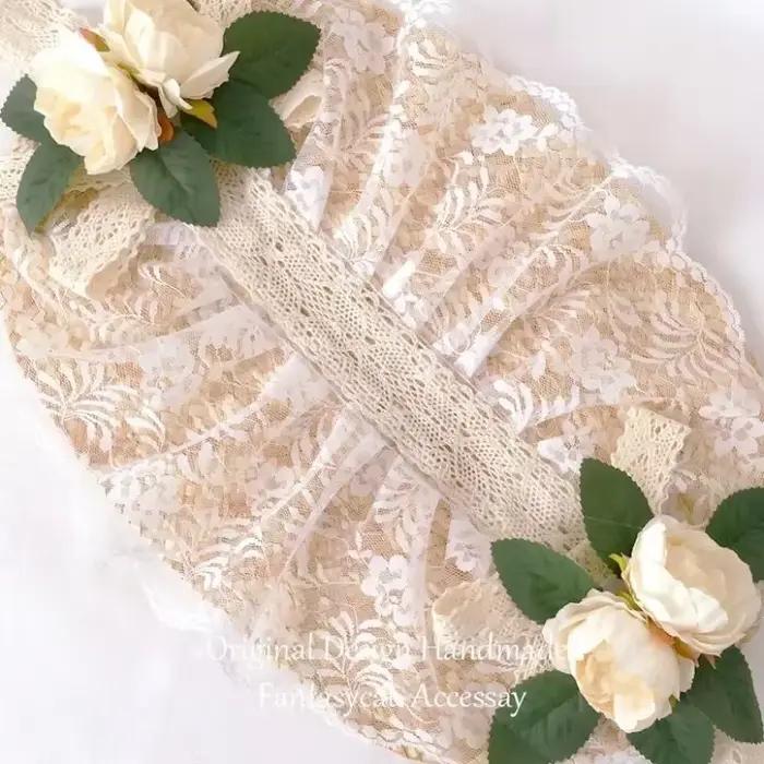 Lolita – chapeau de paille en dentelle pour filles