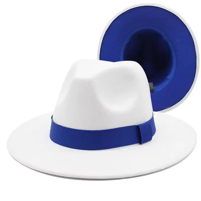 Chapeau haut de forme en laine assressentià double face pour hommes et femmes