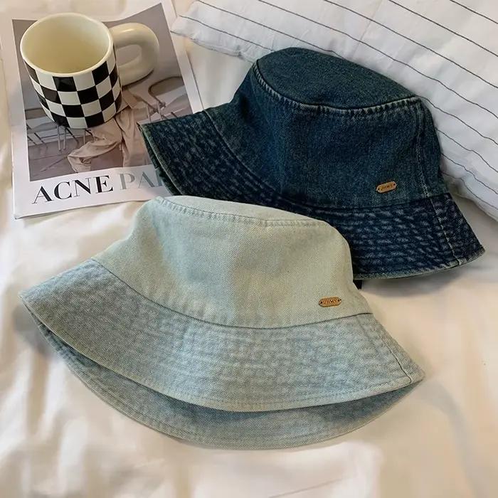 Chapeaux en denim vintage pour femmes et hommes