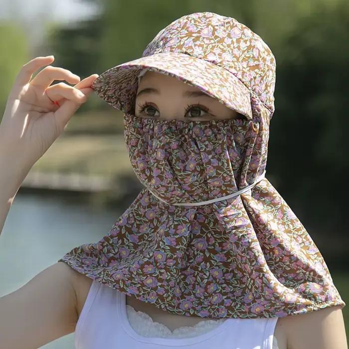 Chapeau de soleil pour femme avec protège-oreilles