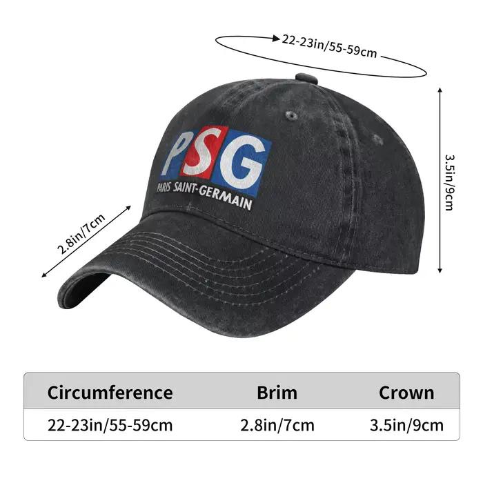 Casquette de baseball unisexe sportive avec logo PSG protection solaire ajustement réglable pour femmes hommes chasse camping hip-hop four seasons use