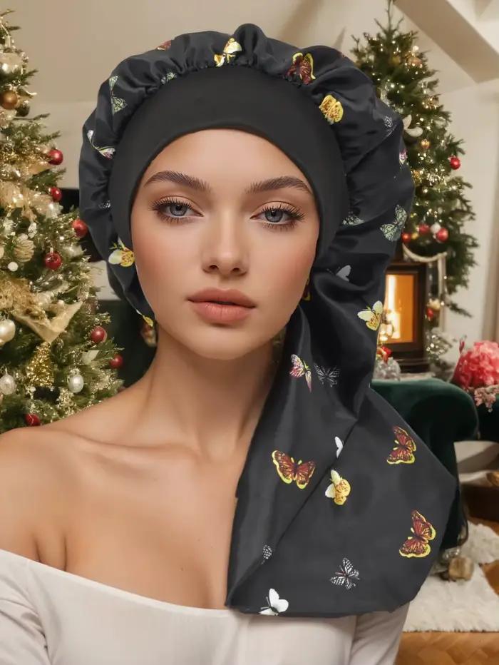 Bonnet de nuit en microfibre douce pour femmes hommes unisexe ample bord large élastique pour soins capillaires et nuits paisibles occasions spéciales