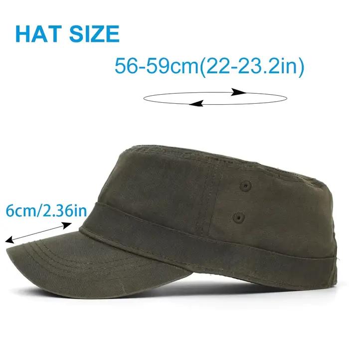 Casquettes militaires en coton et toile cirée pour hommes