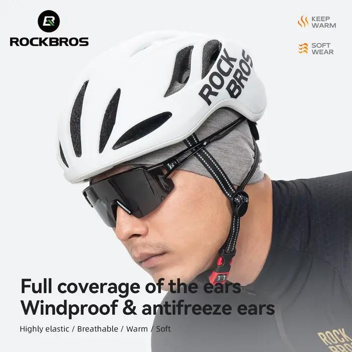 Chapeau chaud en laine double face rockbros pour cyclisme élastique doux et confortable plein air équitation ski