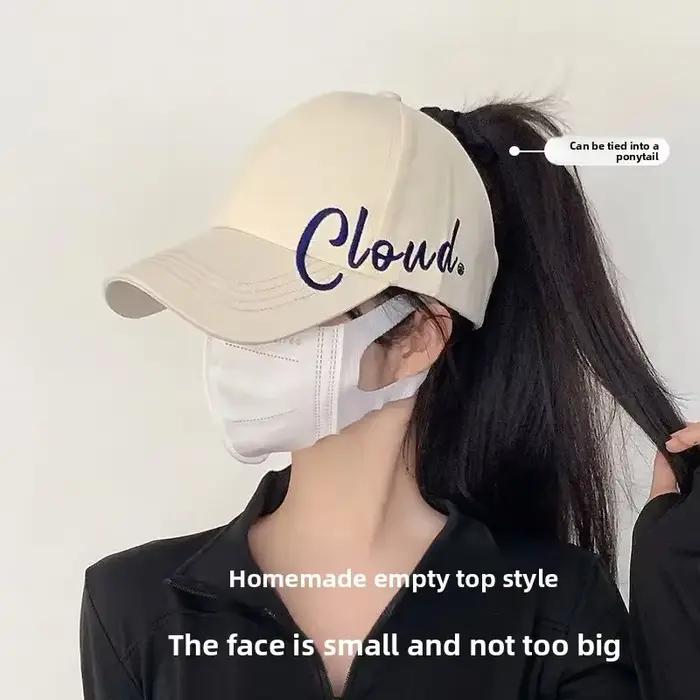 Casquette de baseball pour femmes haute protection solaire à queue de cheval bec de canard respirant résistante à la chaleur ocassions estivales journée ensoleillée