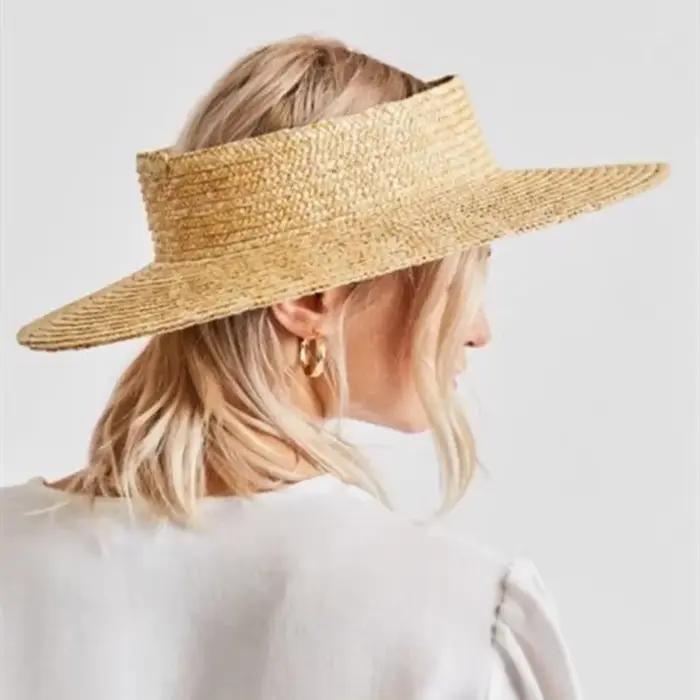 Chapeau de paille de plage élégant à large bord MYZOPER pour femmes protection UV occassions estivales et printanières