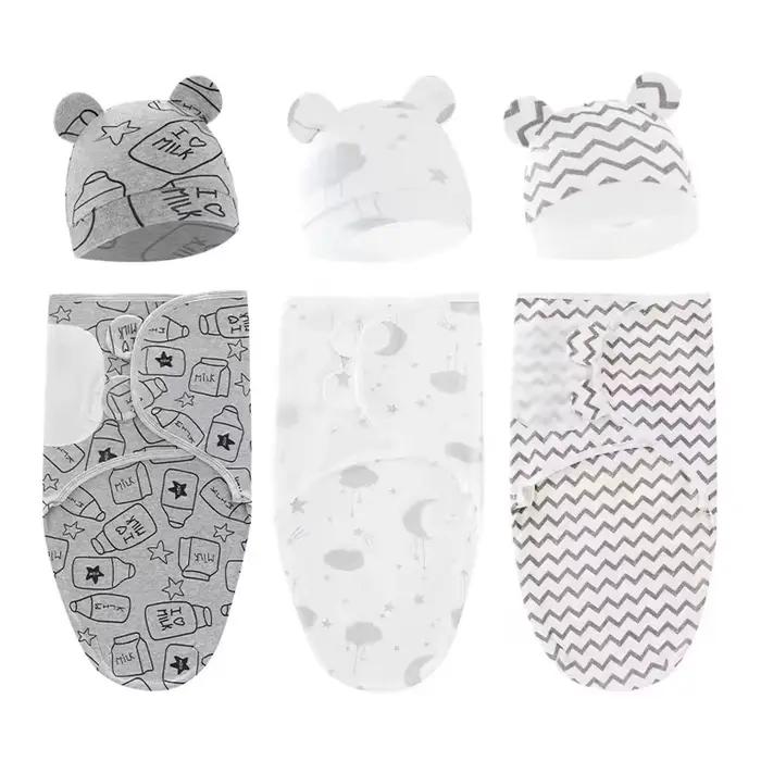 Ensemble de couverture et chapeau pour bébé de 0 à 6 mois
