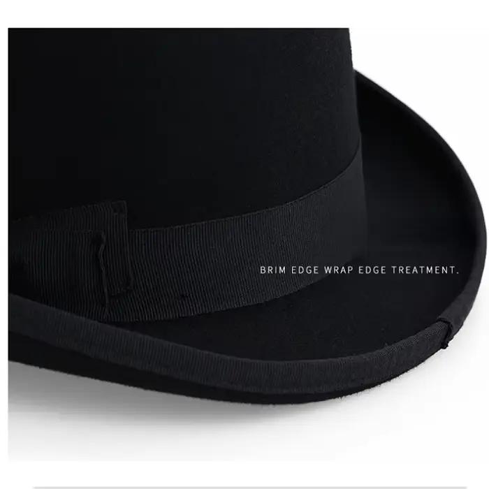1 chapeau chic en laine de style coréen pour femme - Bord légèrement frisé
