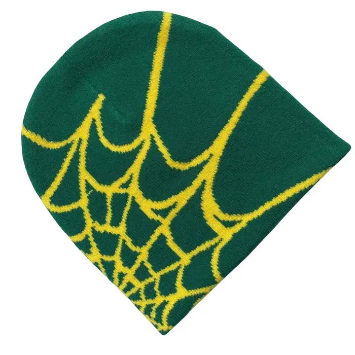 Bonnet en tricot avec toile d'araignée