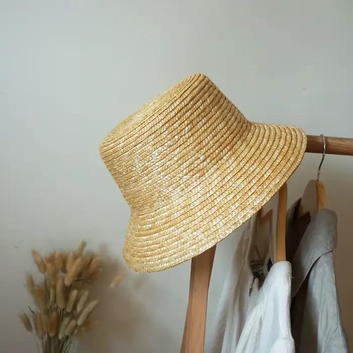 Chapeau d'été en paille de perles pour femme