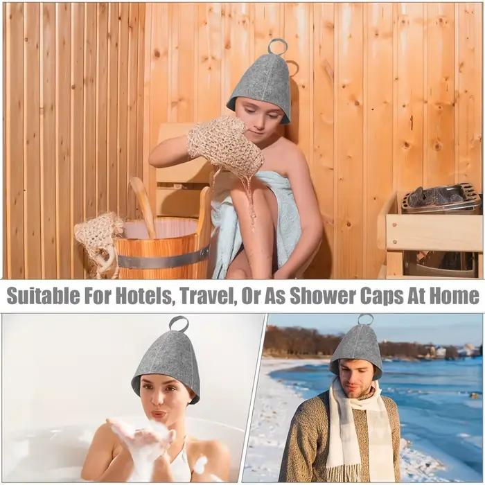 Chapeaux de sauna, casquette de sauna en feutre pour hommes et femmes