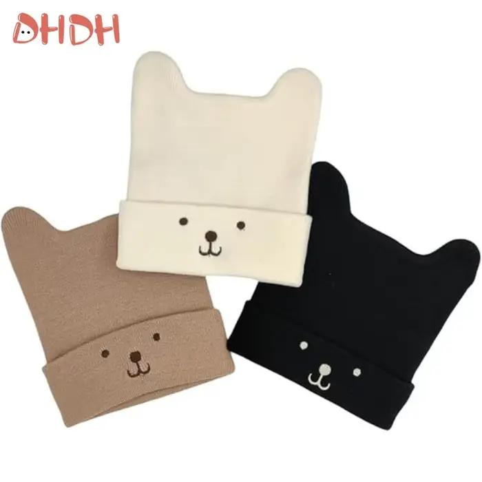 Casquettes pour bébé enfants bonnet tricoté chapeaux pour filles garçons décontracté tout-petits casquette coupe-vent