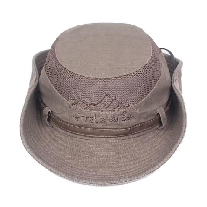 Chapeau de seau en coton pour homme protection solaire randonnée plage pêche jungle été extérieur sport style moderne