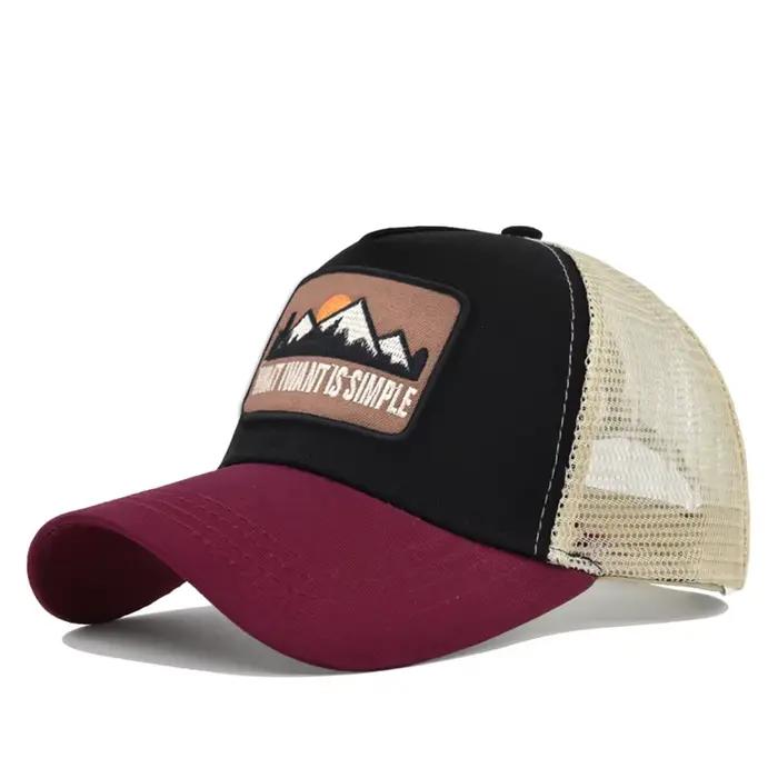 Casquette de baseball respirante en maille avec broderie