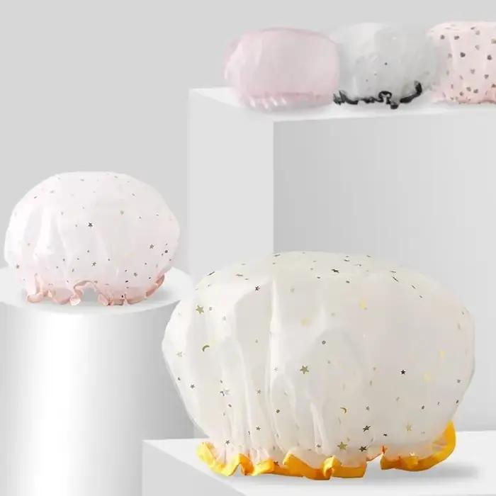 Bonnet de douche double couche pour femme adulte