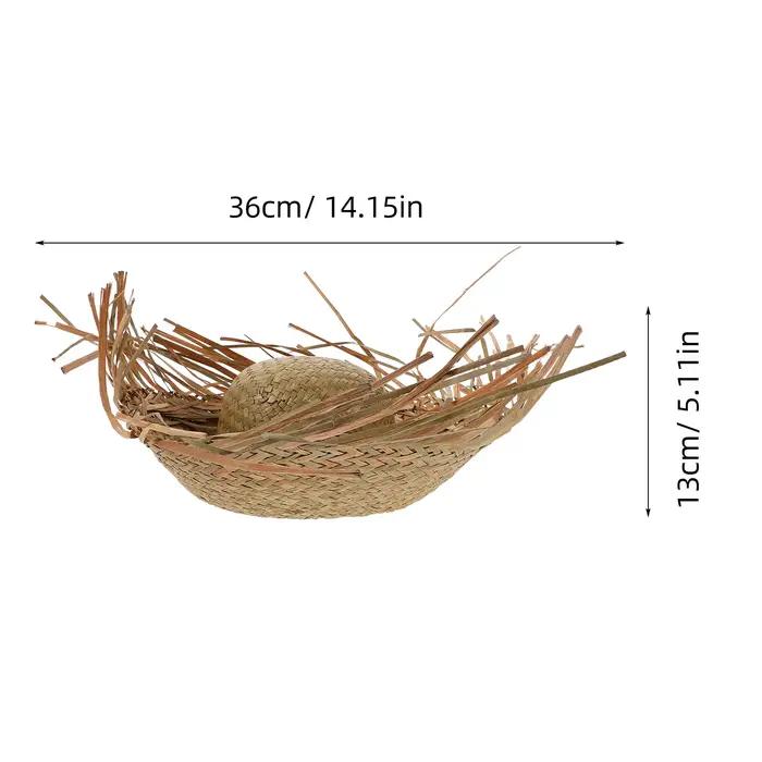 Chapeau de paille hawaïen tissé unique en nid de poule pour femmes, protection solaire, accessoire de fête, rassemblements sur la plage et événements mexicains