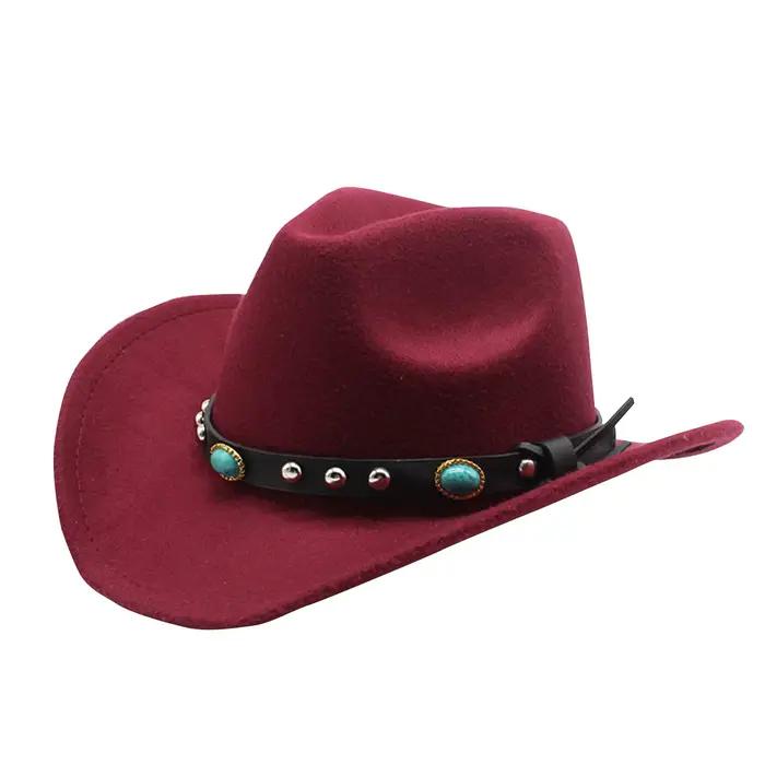 Chapeau de cowgirl sportif en polyester et coton style ethnique pour femmes et hommes, idéal pour les journées de plein air, les randonnées et les événements sociaux