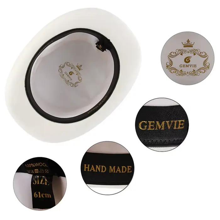 100% laine britannique Europe Gentleman grand chapeau scène Performance haut chapeaux magicien rétro mode personnalité