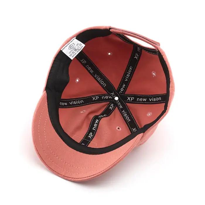 Casquette de baseball FS Fashion rouge et blanche à visière courte pour hommes