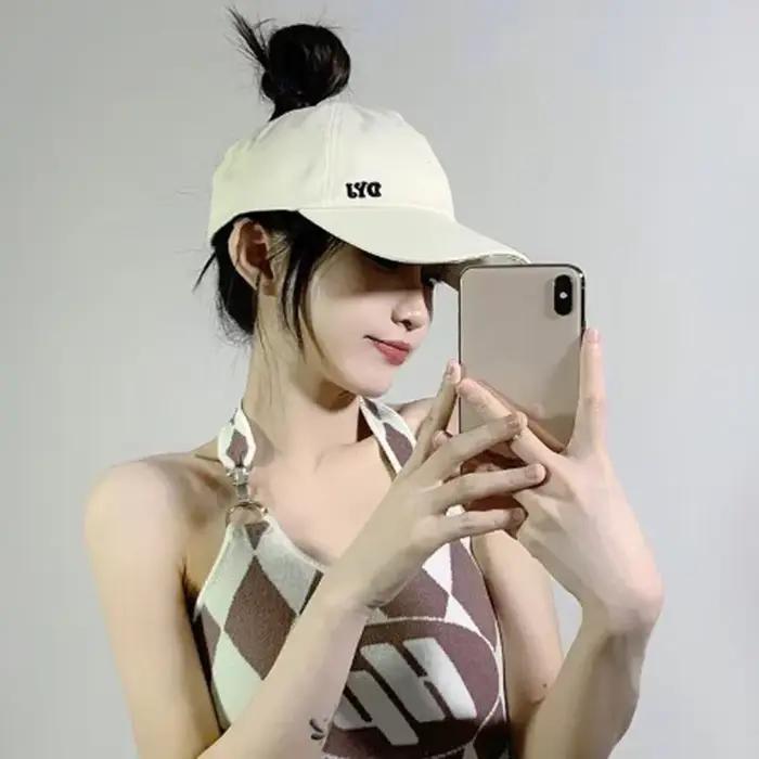 Casquette de baseball à queue de cheval haute pour femmes et filles
