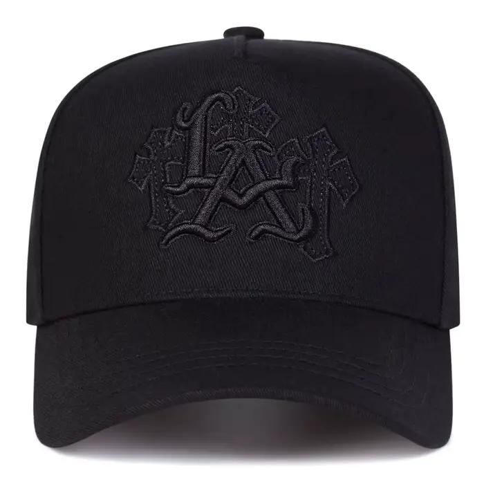 Casquette de Baseball unisexe avec lettres LA brodées croisées