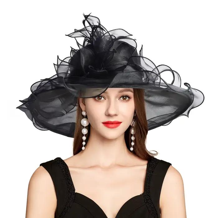 2026 Kentucky Derby chapeaux Organza chapeau été plage
