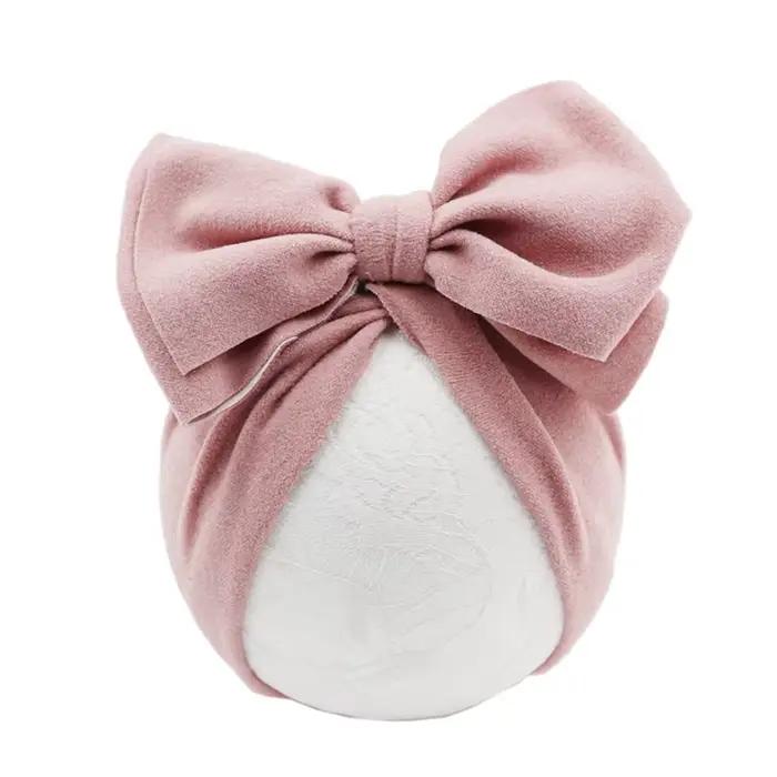 Bébé chapeau filles arcs Turban chapeaux infantile photographie accessoires coton enfants Beanie
