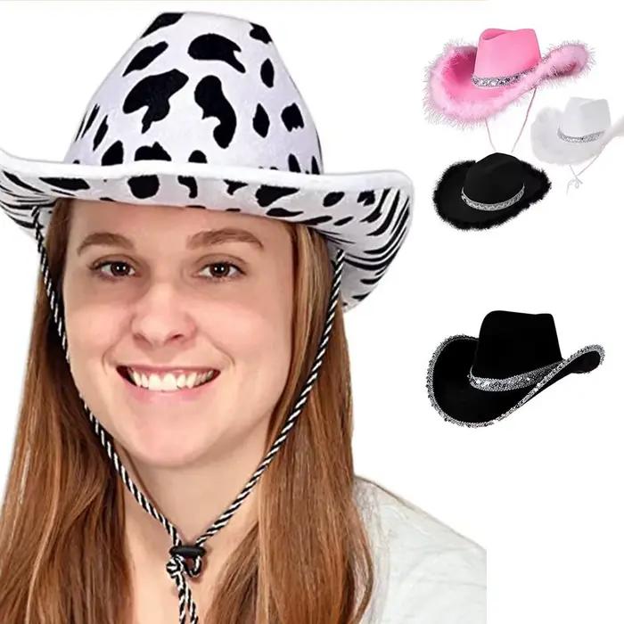 Chapeau de cow-girl à paillettes pour femmes
