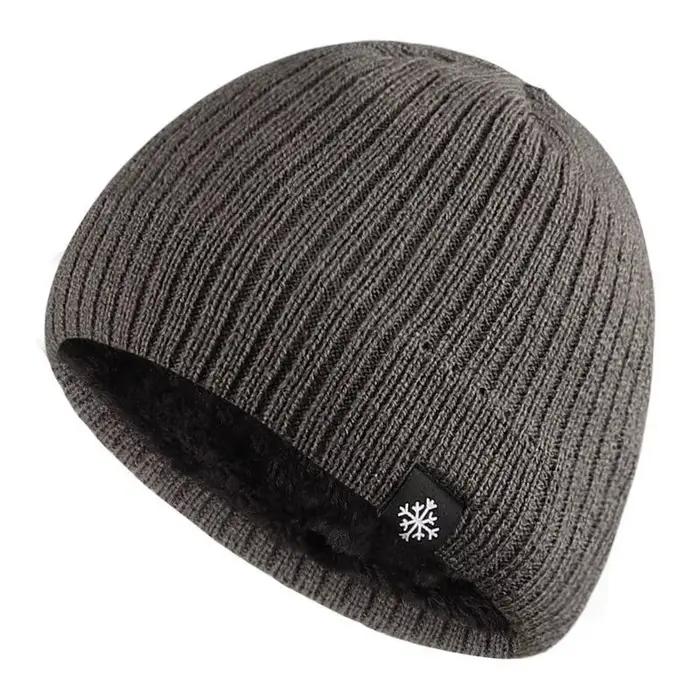 Chapeau en mélange thermique tricoté épais en polaire automne/hiver