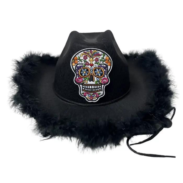 Chapeau de cowboy noir pour hommes et femmes