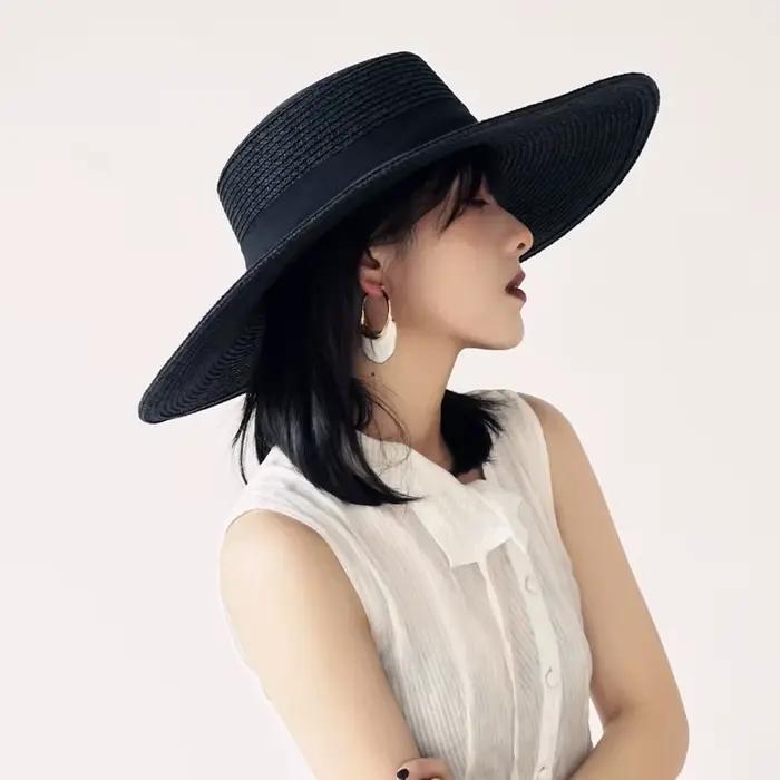 Casquette de plage à grand bord pour femmes